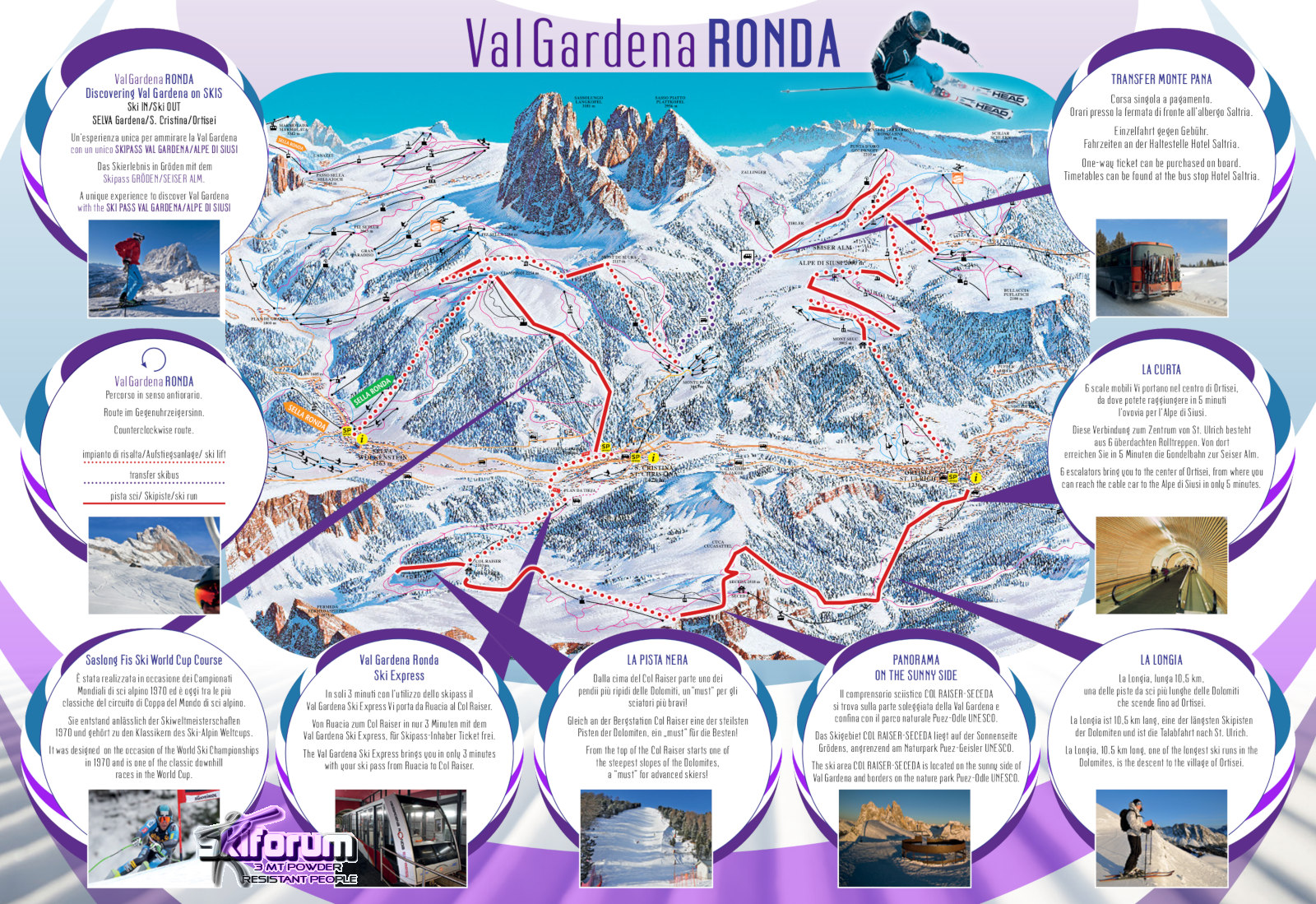 Guida allo skitour Val Gardena Ronda nel cuore del Dolomiti Superski