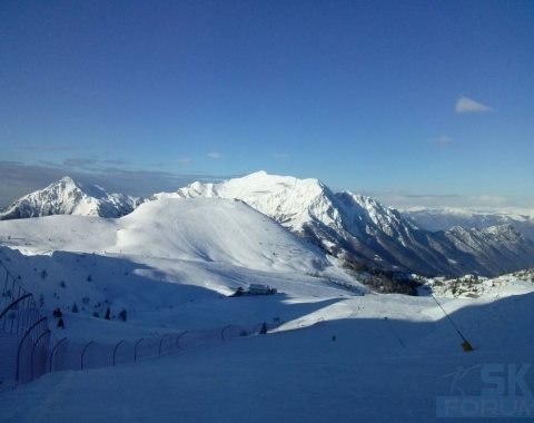 Panorama sulla skiarea e l'Orscellera