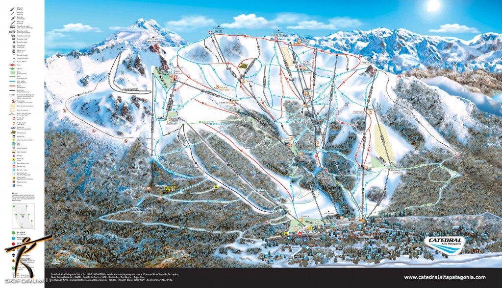 Cartina e mappa delle piste di Bariloche