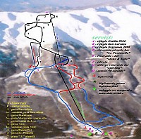 Cartina e mappa delle piste di Monte Cusna - Febbio