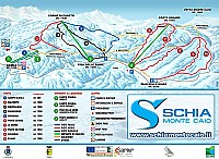 Cartina e mappa delle piste di Schia - Monte Caio